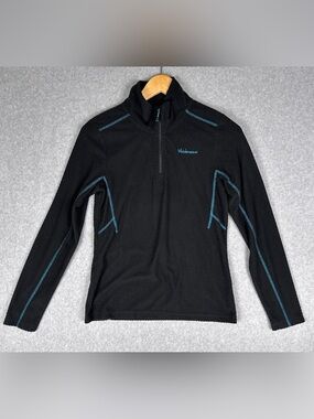 Weinbrenner Womens Small Black Fleece 1/4 Zip Pullover Outdoor Hiking